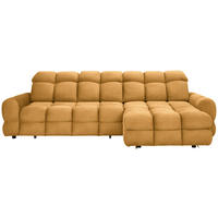 HÖRNSOFFA i velour currygul  - currygul/svart, Design, textil/plast (283/178cm) - Welnova