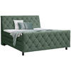 BOXSPRINGBETT TURIN -TIME- - Schwarz/Grün, KONVENTIONELL, Holz/Textil (180/200cm) - Ti'me