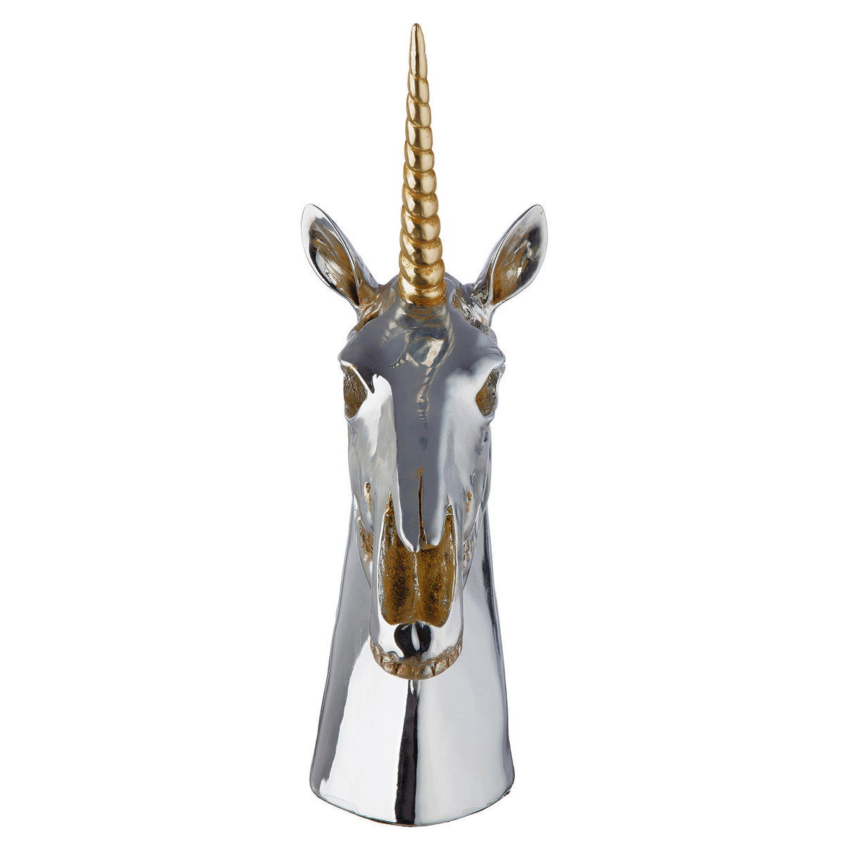 DEKOEINHORN - Silberfarben, Basics, Kunststoff (18/32,5/11cm)