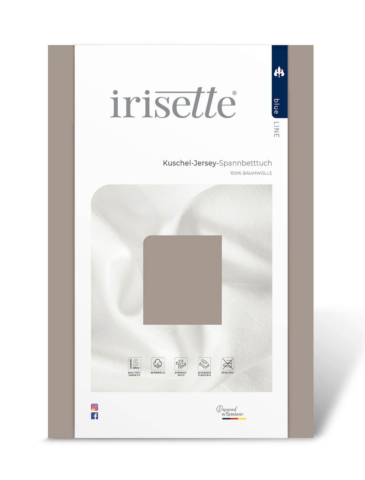 BETTTUCH Jersey  - Taupe, KONVENTIONELL, Textil (150/250cm) - Irisette
