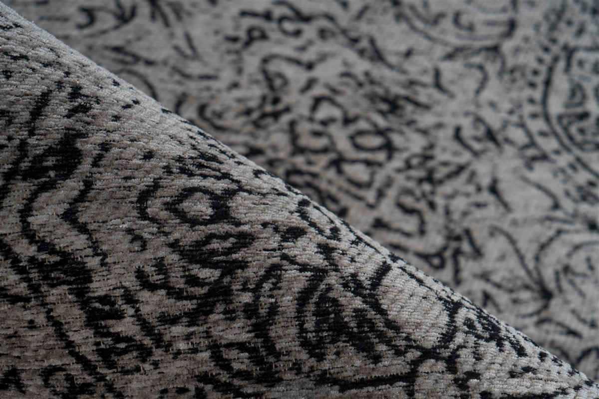 FLACHWEBETEPPICH 120/170 cm Iglesia 300 Grau / Schwarz Grau, Schwarz  - Schwarz/Grau, KONVENTIONELL, Textil (120/170cm)