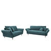 SITZGARNITUR in Cord Petrol  - Petrol/Schwarz, Design, Textil/Metall (1/1/1cm) - Livetastic