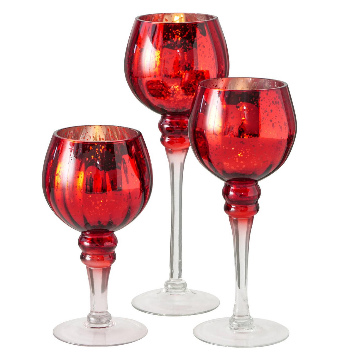 WINDLICHT - Rot, LIFESTYLE, Glas (25cm)