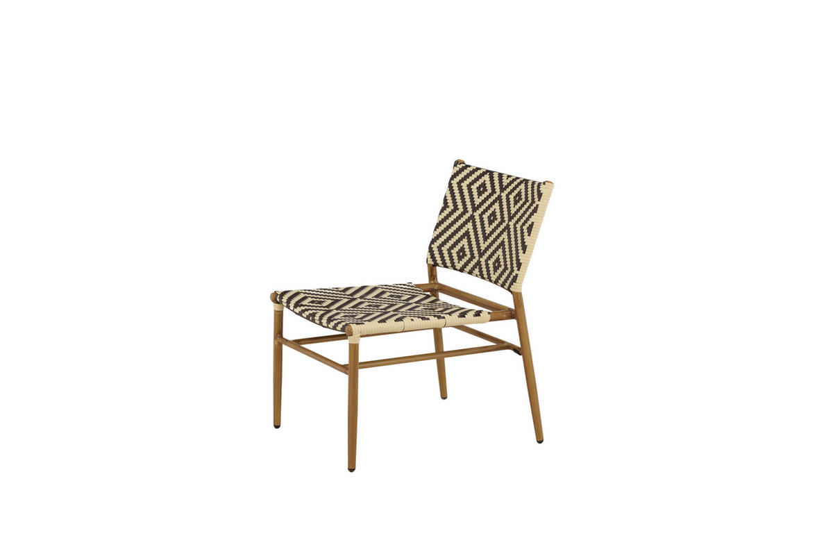 LOUNGEFÅTÖLJ  - beige/brun, Modern, metall/plast (56/77/69cm) - Gardenson
