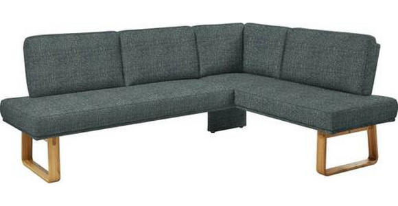 ECKBANK 240/174 cm in Eichefarben, Türkis - Türkis/Eichefarben, Design, Holz/Textil (240/174cm) - Dieter Knoll
