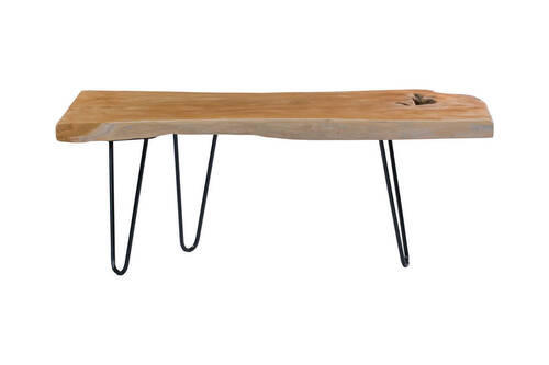 XXXL KONFERENČNÝ STOLÍK, farba tíku, drevo, kov, 100/25-40/40 cm