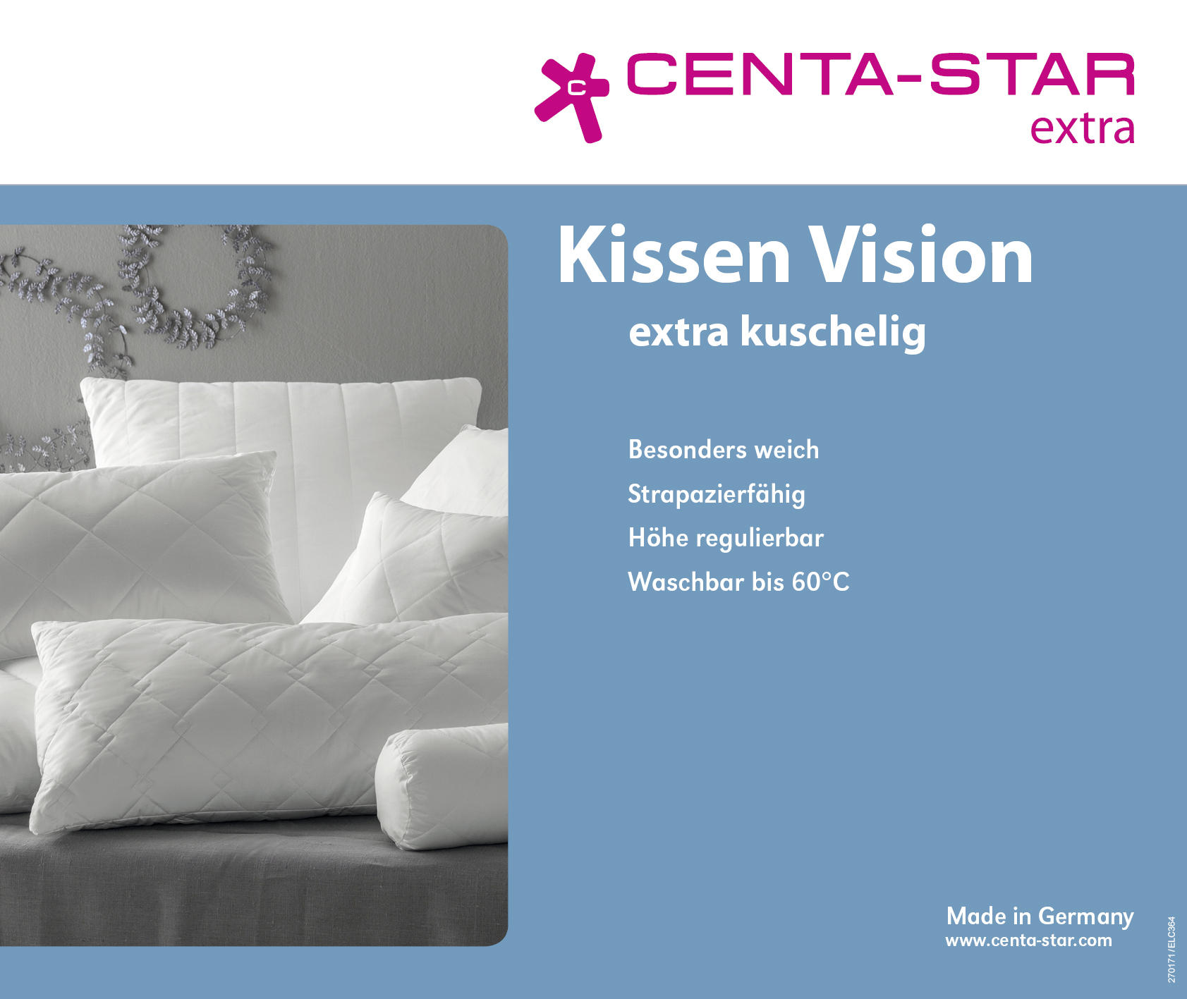 NACKENROLLE  Vision  15/40 cm       - Weiß, Design, Textil (15/40cm) - Centa-Star