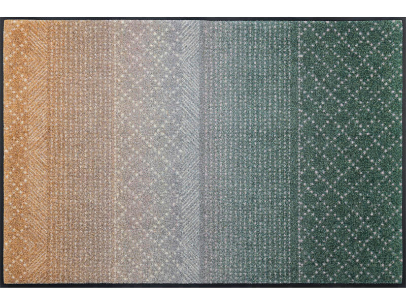 DVEŘNÍ ROHOŽKA, 75/120 cm, šedá, zelená, béžová - šedá/zelená, Design, textil/plast (75/120cm) - Esposa
