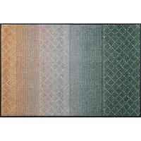 DVEŘNÍ ROHOŽKA, 75/120 cm, šedá, zelená, béžová - šedá/zelená, Design, textil/plast (75/120cm) - Esposa