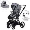 KINDERWAGENSET IVY GTR Outdoor HB  - Schwarz/Grau, Basics, Textil/Metall (94/58/119cm) - Hartan