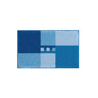 BADTEPPICH MERKUR Blau 50/80 cm  - Blau, Basics, Kunststoff/Textil (50/80cm) - Grund