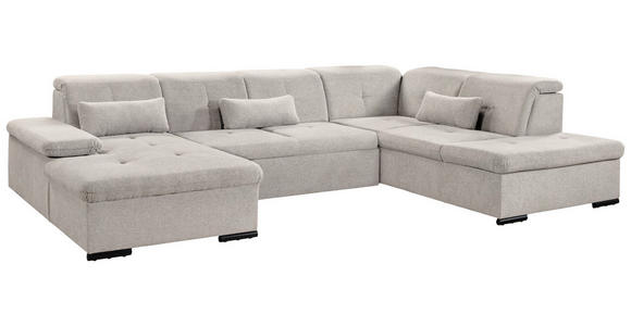 WOHNLANDSCHAFT  in Chenille Beige  - Beige/Grau, KONVENTIONELL, Kunststoff/Textil (240/340/188cm) - Carryhome