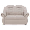2-SITZER-SOFA in Lederlook Hellgrau  - Hellgrau/Schwarz, Konventionell, Kunststoff/Textil (145/102/101cm) - Livetastic