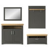 GARDEROBE 4-teilig  in 225/201/51,2 cm  - Eichefarben/Graphitfarben, Basics, Holzwerkstoff (225/201/51,2cm) - SetOne by Musterring