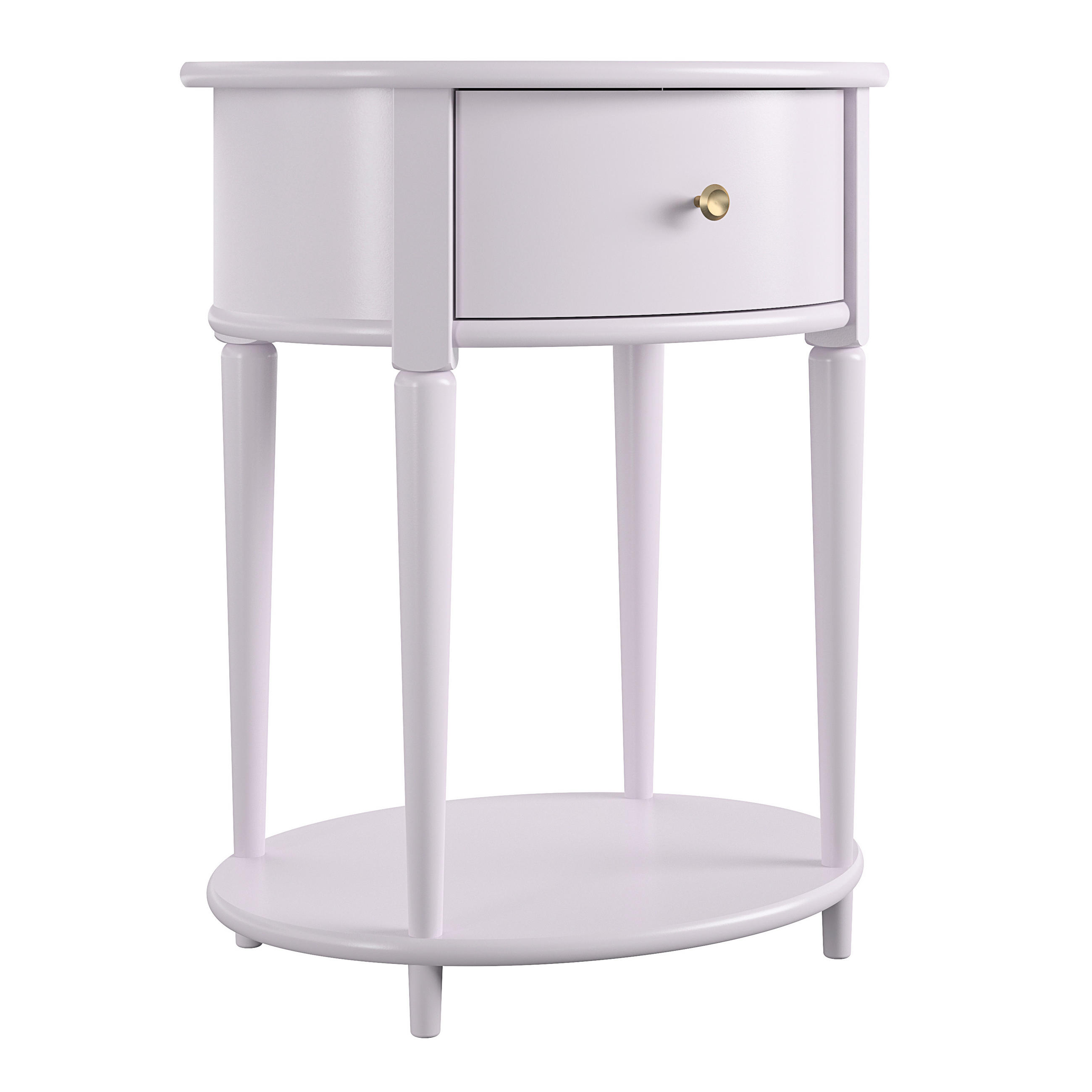 BEISTELLTISCH 55/45/66 cm Aurora  Lila oval  - Lila/Goldfarben, Design, Holzwerkstoff/Metall (55/45/66cm) - MID.YOU