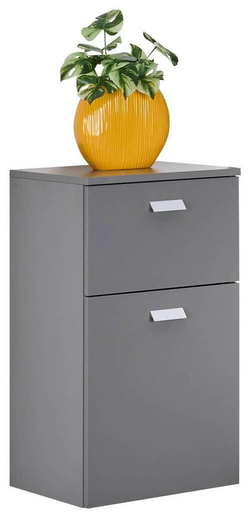 SPODNÍ SKŘÍŇKA, šedá, šedá, 40,3/70/32 cm - šedá/barvy stříbra, Moderní, kov/kompozitní dřevo (40,3/70/32cm) - Stylife