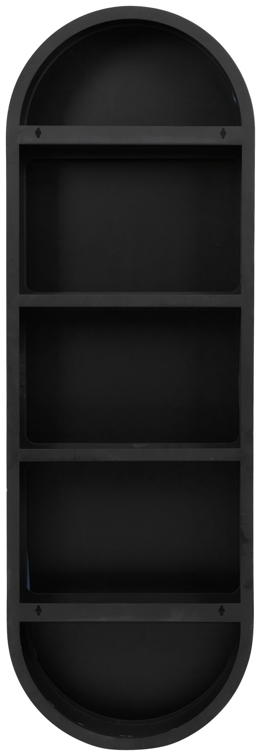 WANDSPIEGEL 40/120/12 cm    in oval  - Schwarz, Design, Glas/Holzwerkstoff (40/120/12cm) - MID.YOU