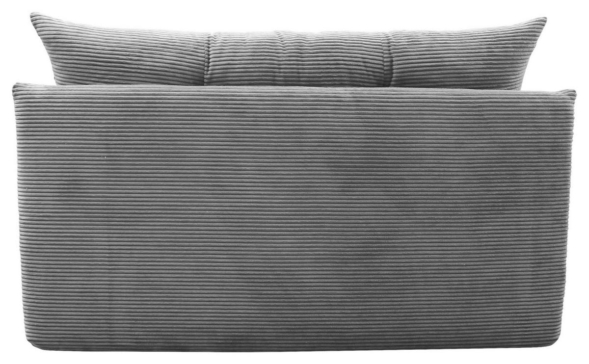 SCHLAFSOFA  mit Liegefunktion Cord Hellgrau  - Hellgrau/Schwarz, Design, Kunststoff/Textil (154/93/85cm) - MID.YOU