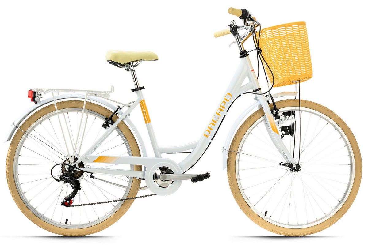 CITYBIKE 26 Zoll Damen  - Gelb/Weiß, Basics, Metall (180/70cm) - Atrigo