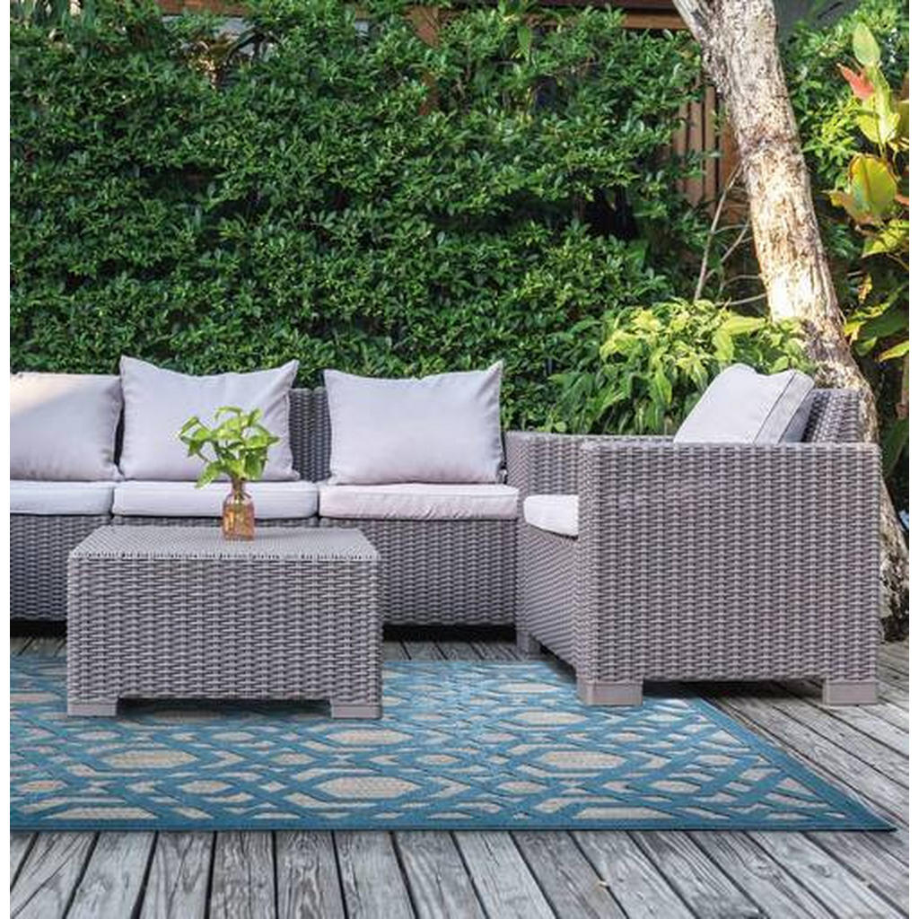 Thumbnail - Xora Outdoorteppich Piatto, Blau, Textil, Struktur, rechteckig, 200x290 cm, Reach, AZO-frei, wasserabweisend, schmutzabw...