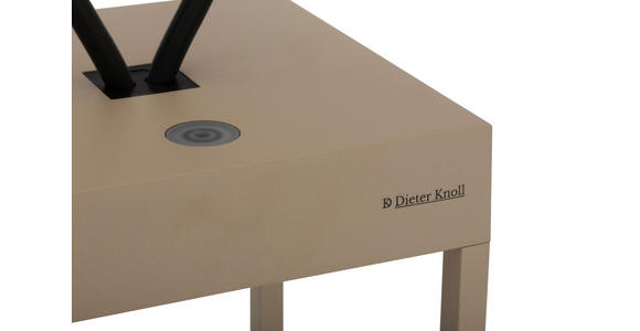 AKKU-TISCHLEUCHTE Miami 15/15/30 cm - Sandfarben, KONVENTIONELL, Kunststoff/Metall (15/15/30cm) - Dieter Knoll