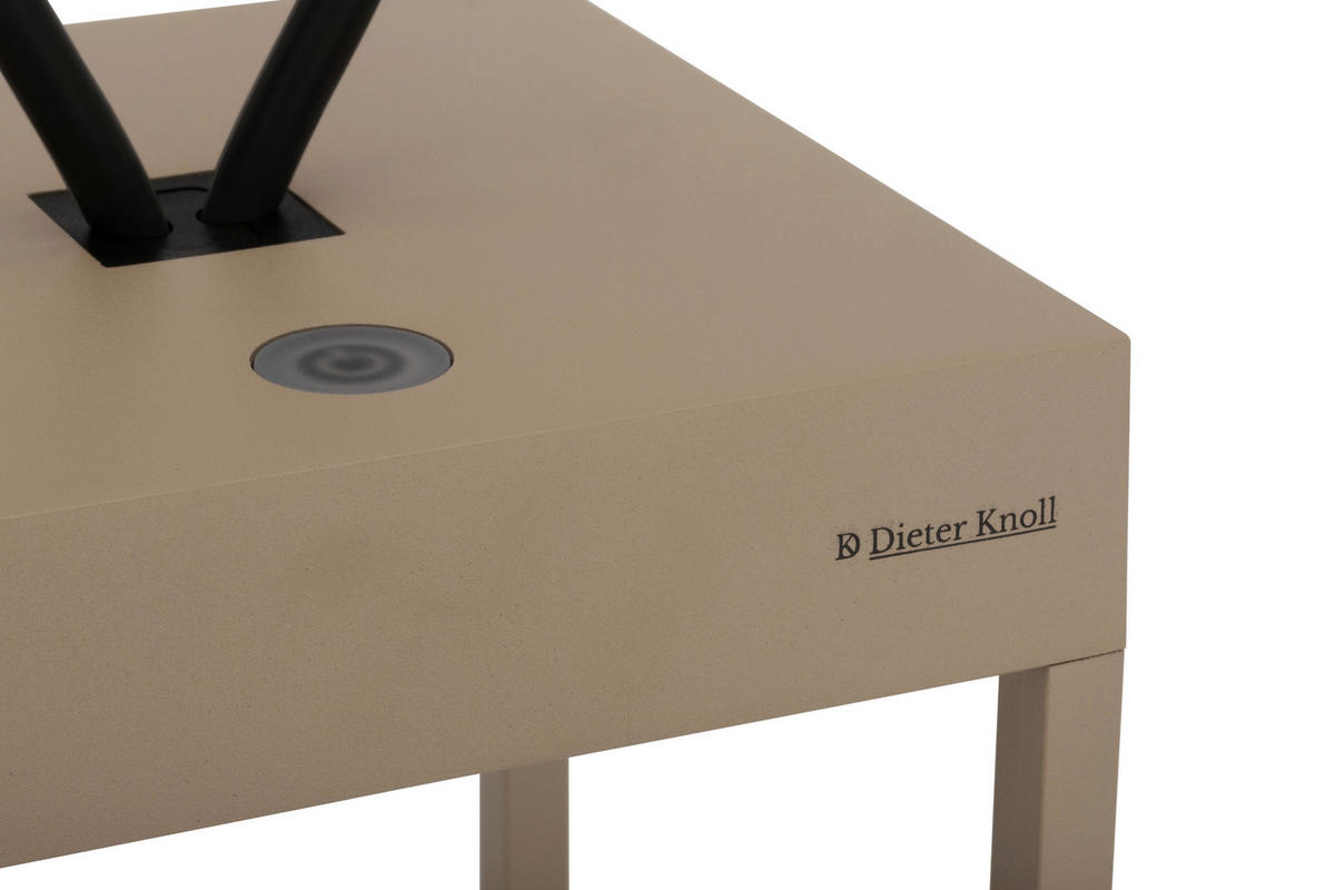 STOLNÍ LAMPA NA BATERIE 15/15/30 cm - pískové barvy, Konvenční, kov/plast (15/15/30cm) - Dieter Knoll