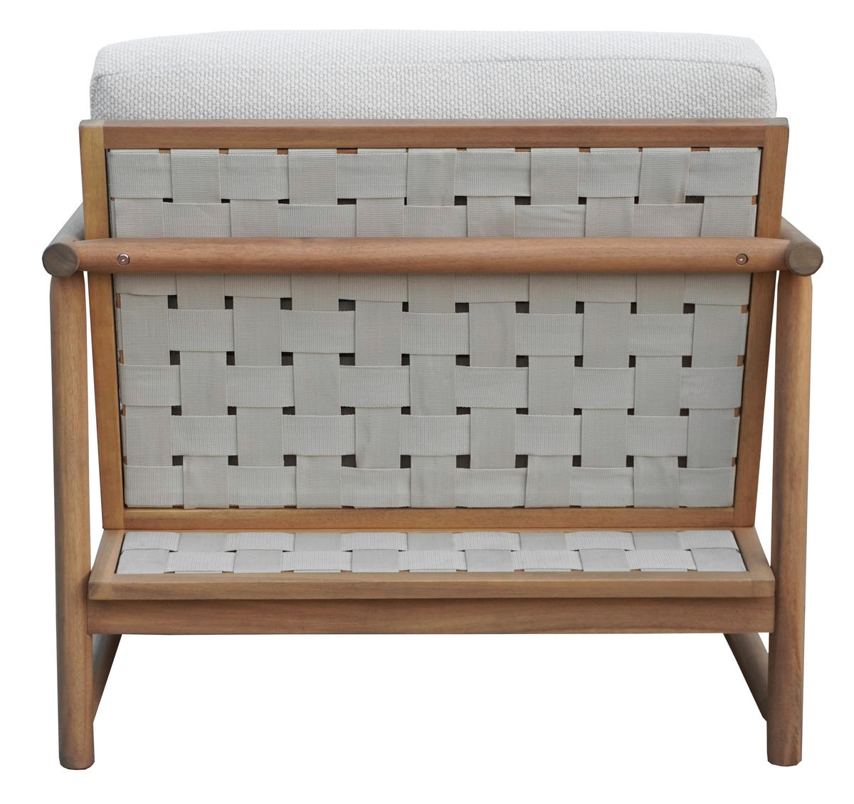 GARTENSET 4-teilig Webstoff Akaziemassiv 4-teilig  - Beige/Akaziefarben, Design, Holz/Textil (81/71/84cm) - Ambia Garden
