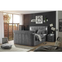 BOXSPRINGBETT 180/200 cm  in Grau  - Grau, MODERN, Holzwerkstoff/Kunststoff (180/200cm) - MID.YOU