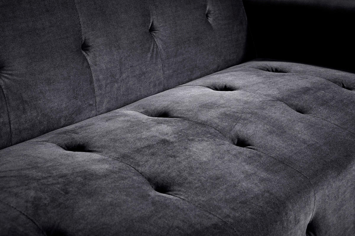 SCHLAFSOFA Samt Grau, Opal  - Goldfarben/Opal, MODERN, Holz/Textil (213/83/83cm) - Livetastic