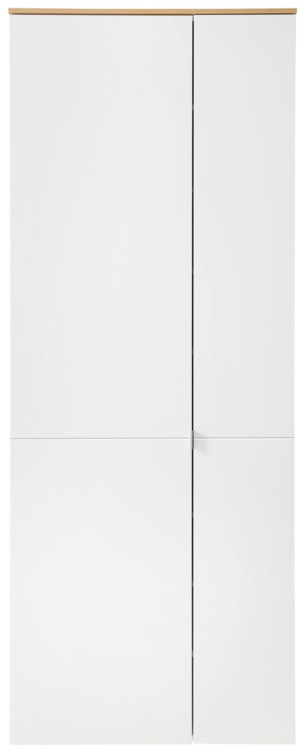 GARDEROBENSCHRANK Bari  in 78/202/38 cm  - Silberfarben/Schwarz, Design, Holzwerkstoff/Kunststoff (78/202/38cm)