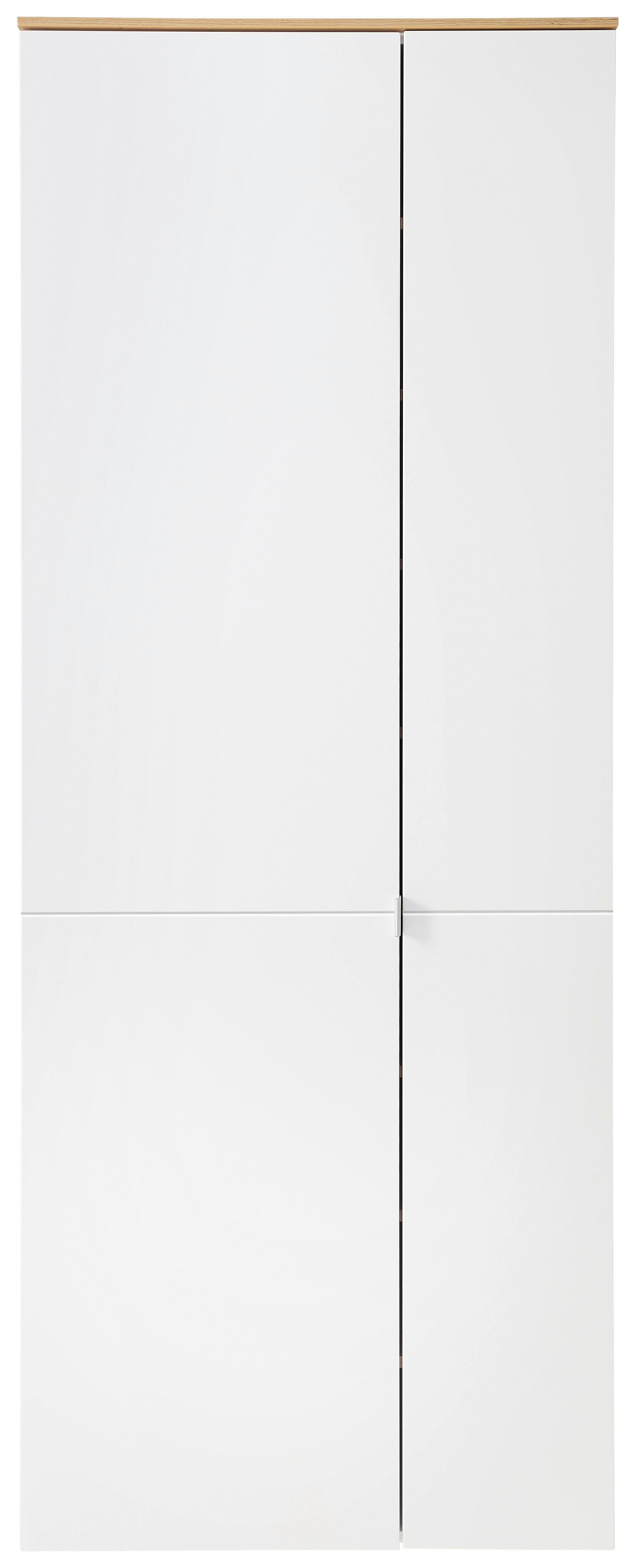 GARDEROBENSCHRANK 78/202/38 cm  - Silberfarben/Schwarz, Design, Holzwerkstoff/Kunststoff (78/202/38cm)