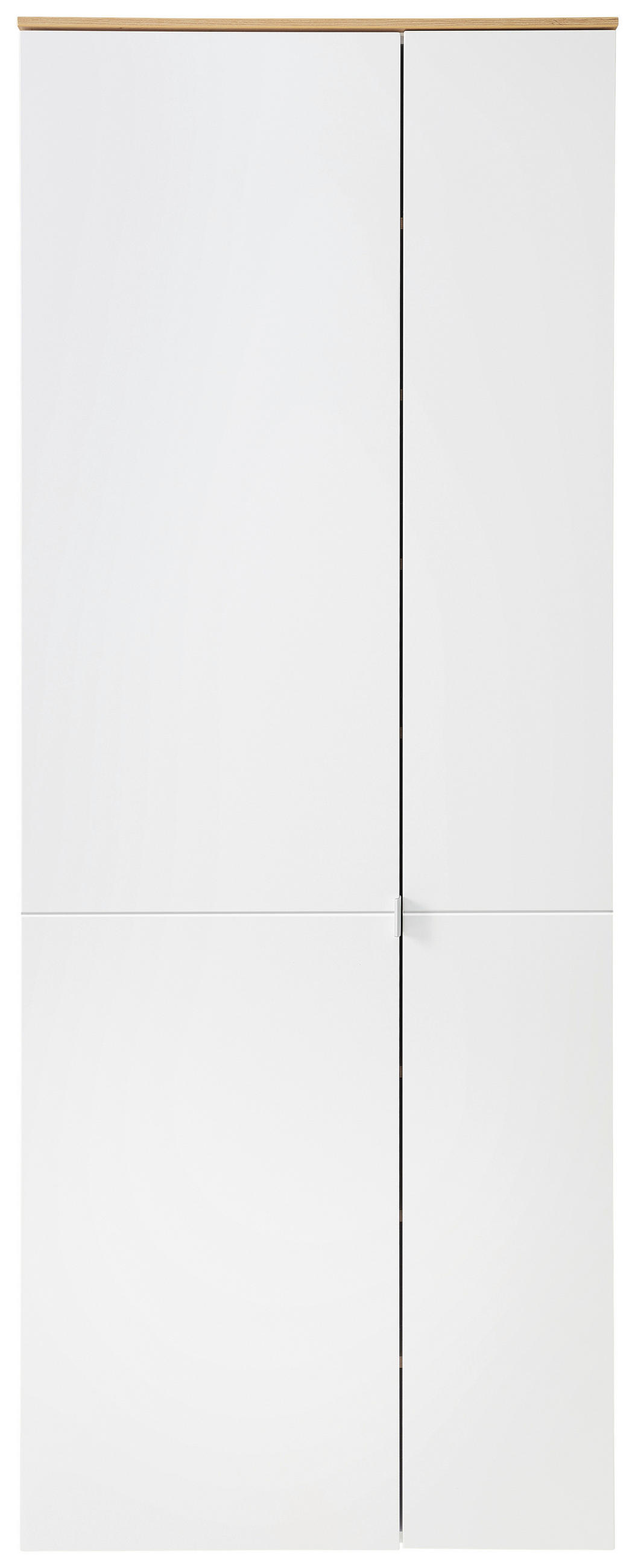 GARDEROBNA OMARA bela, hrast artisan - srebrne barve/črna, Design, kovina/umetna masa (78/202/38cm) - Xora