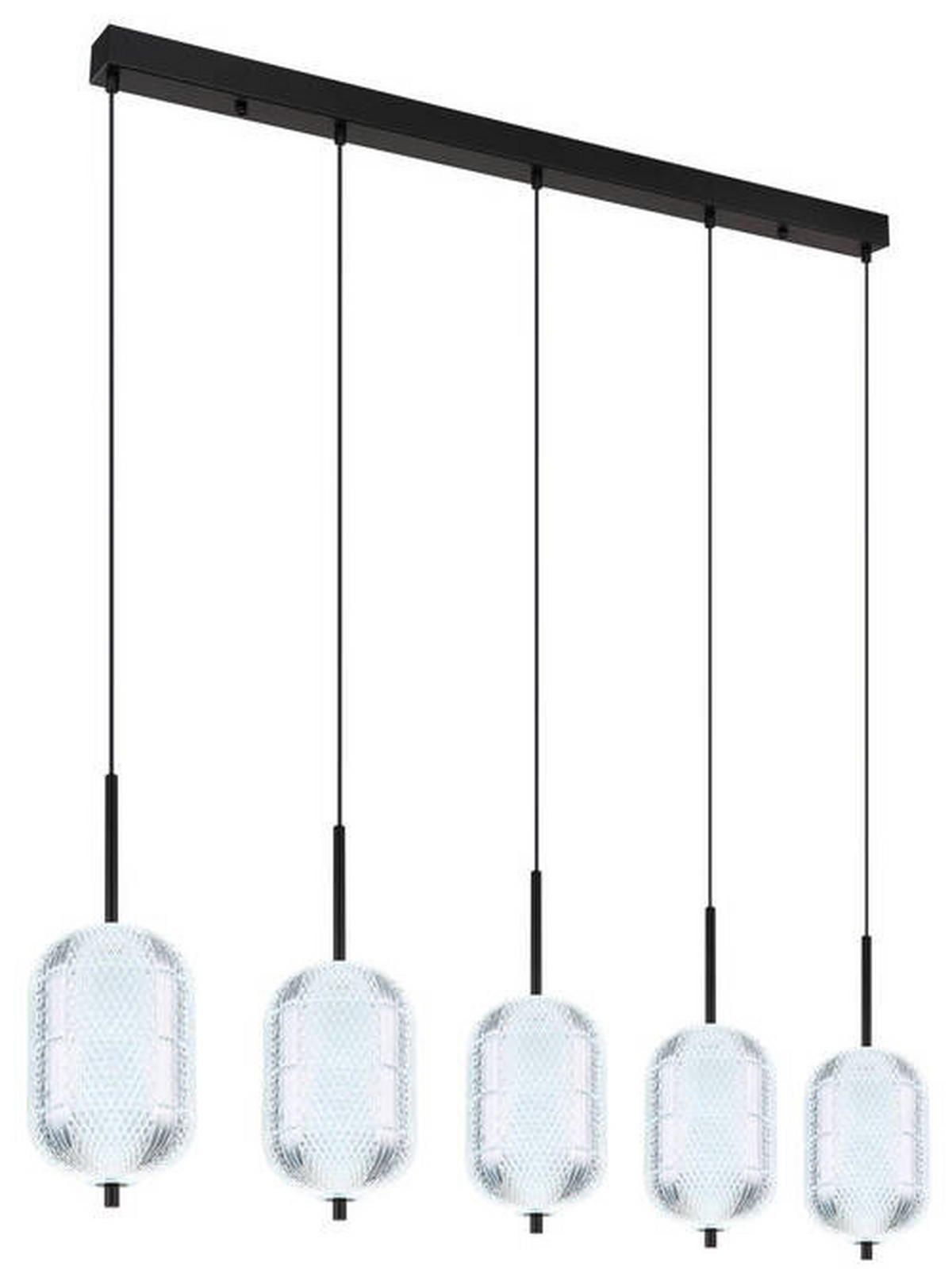 VISEČA LED-SVETILKA   //3000-6500 K/230 V/ - črna/prozorno, Konvencionalno, kovina/umetna masa (118/15/120cm) - Globo