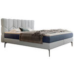 BOXSPRINGBETT 180/200 cm  in Hellblau, Dunkelblau  - Schwarz/Dunkelblau, Design, Leder/Textil (180/200cm) - Esposa