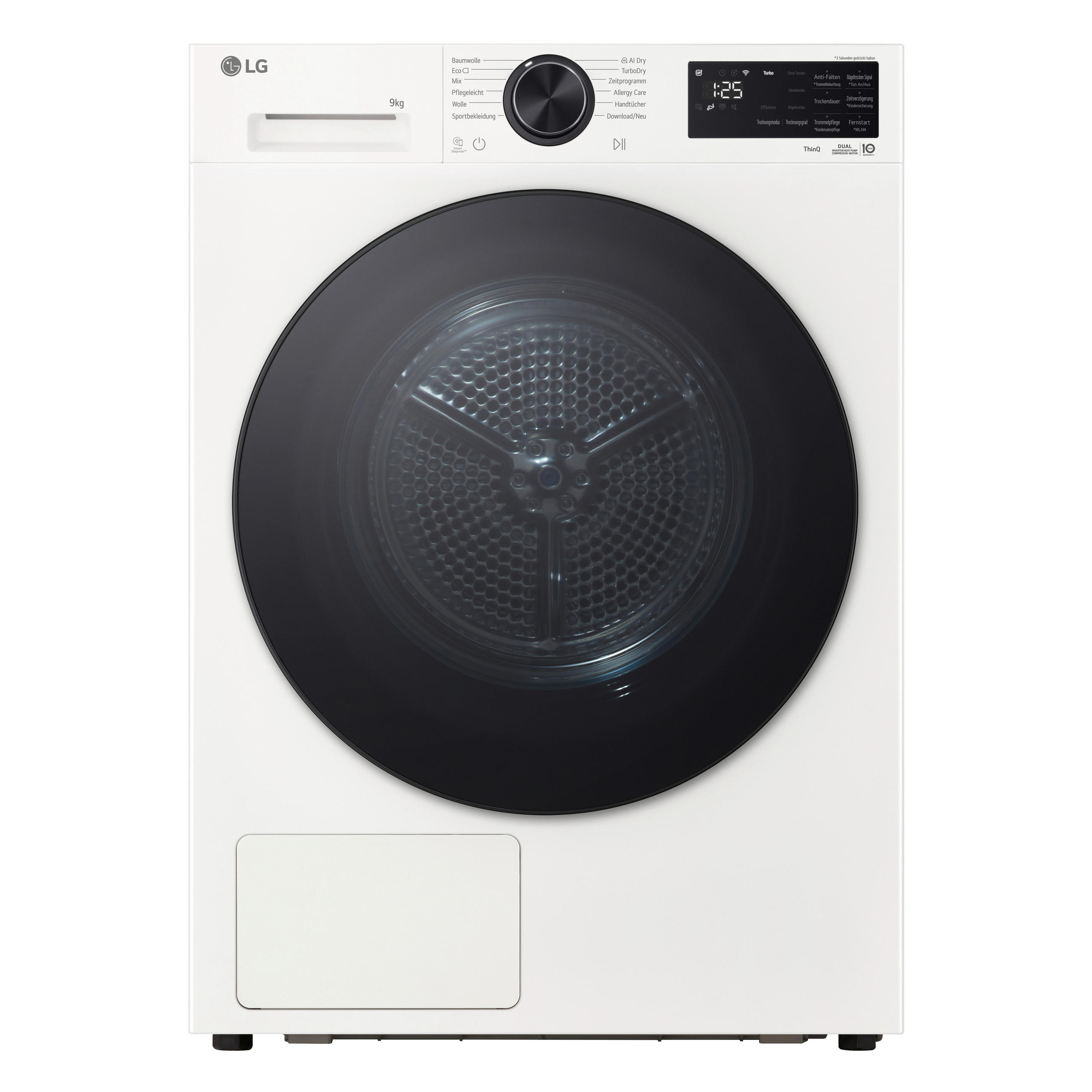 WÄRMEPUMPENTROCKNER RT90X7  - Weiß, Basics, Metall (60/85/66cm) - LG