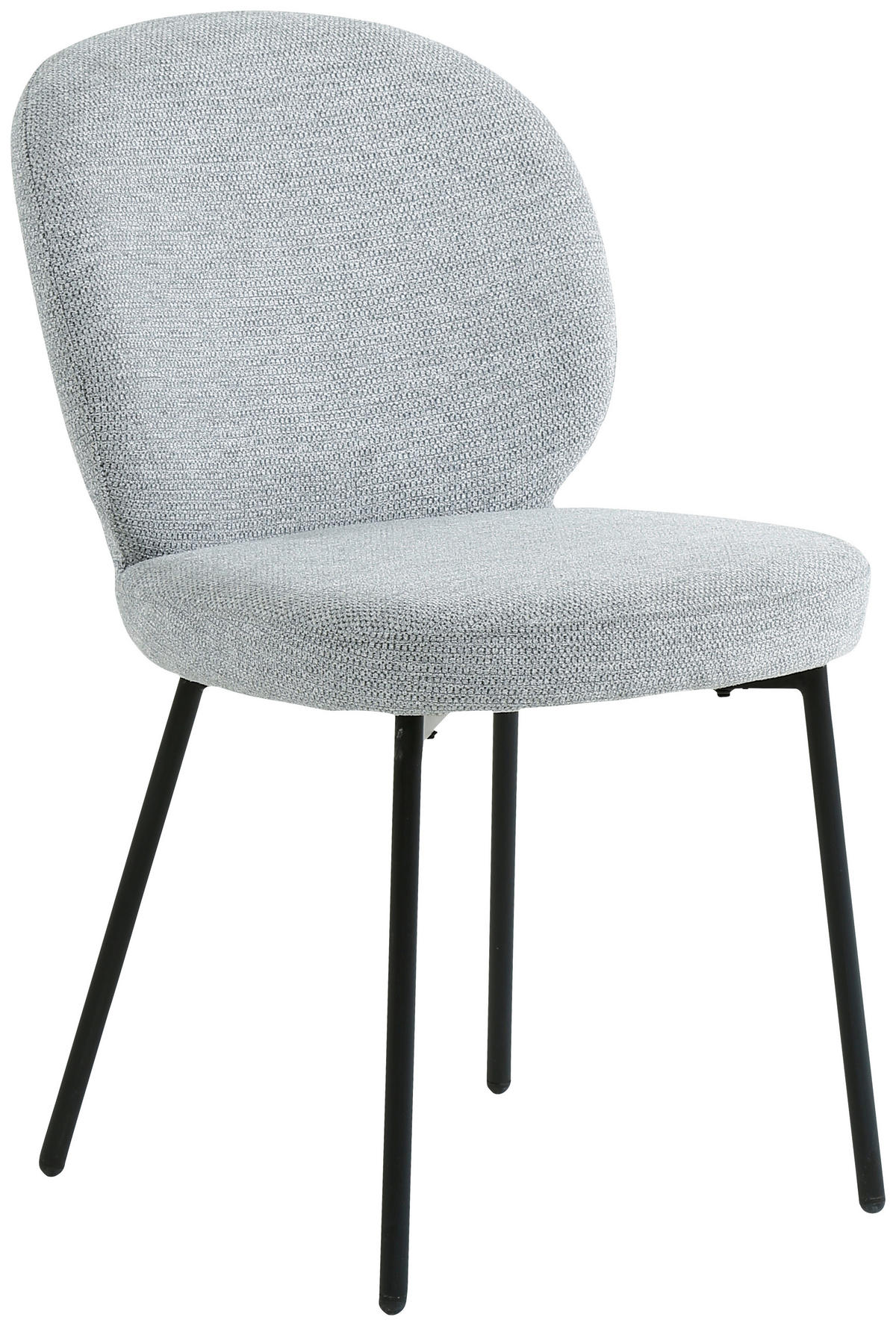 STUHL  in Eisen Leinenoptik Holz, Metall, Textil  - Schwarz/Grau, Design, Holz/Textil (49/86/64cm) - Ambia Home