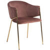 STOL MED ARMSTÖD sammet  - guldfärgad/rosa, Design, metall/textil (60/79/54cm) - Ambia Home