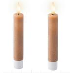 KERZE MIT LED 2,2/14,5 cm  - Hellbraun, Basics, Naturmaterialien/Kunststoff (2,2/14,5cm) - Ambia Home