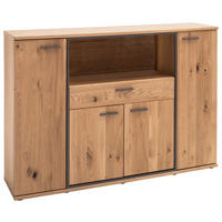 SIDEBOARD Anthrazit, Eichefarben  165/115/37 cm  - Eichefarben/Anthrazit, KONVENTIONELL, Holz/Holzwerkstoff (165/115/37cm) - Landscape