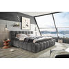 POLSTERBETT 180/200 cm  in Grau  - Grau, Modern, Holzwerkstoff/Kunststoff (180/200cm) - MID.YOU