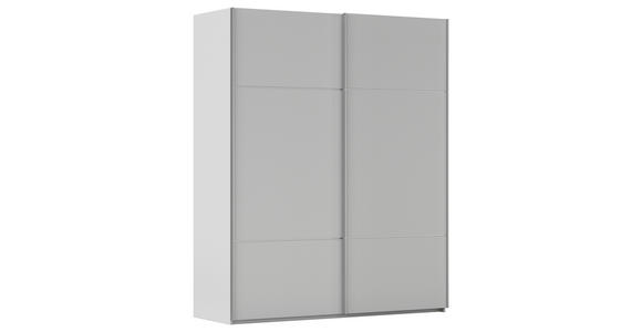 SCHWEBETÜRENSCHRANK  in Grau  - Alufarben/Grau, KONVENTIONELL, Holzwerkstoff/Metall (201/223/68cm) - Novel