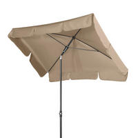 SONNENSCHIRM  185/120 cm  - Greige/Anthrazit, Basics, Textil/Metall (185/120cm) - Doppler
