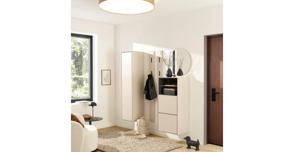 SCHUHSCHRANK RENO  in 55/118/41 cm  - Kaschmir, Design, Holzwerkstoff (55/118/41cm) - Voleo