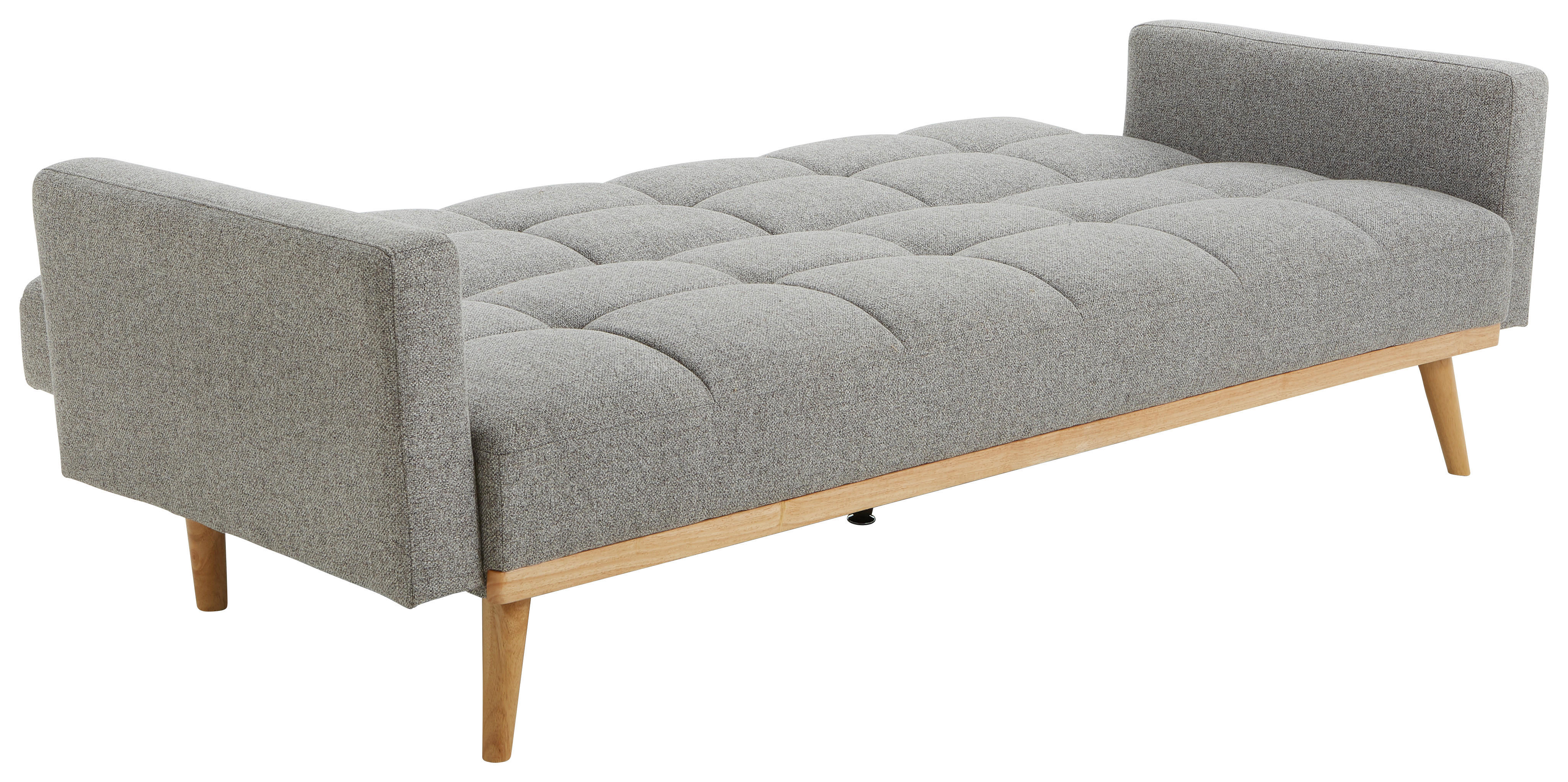 ROZKLÁDACÍ POHOVKA, textil, šedá - šedá/přírodní barvy, Lifestyle, dřevo/textil (214/84/84cm) - Livetastic