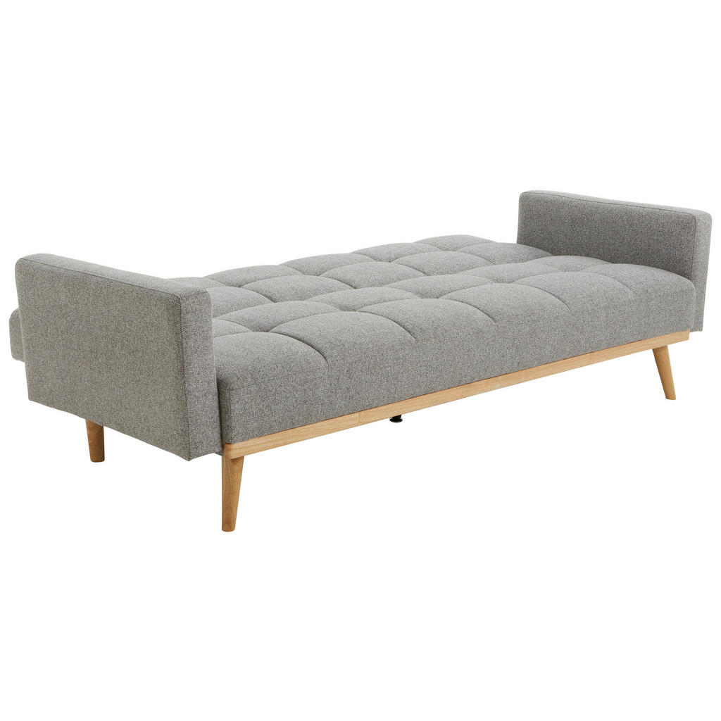 Thumbnail - Livetastic Schlafsofa, Grau, Textil, Kautschukholz, massiv, 3-Sitzer, 214x84x84 cm, Liegefunktion, Wohnzimmer, Sofas & C...