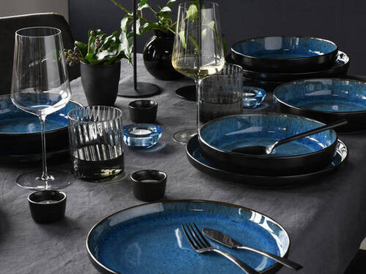 TAFELSERVICE Blau 12-teilig  - Blau, Trend, Keramik - Creatable