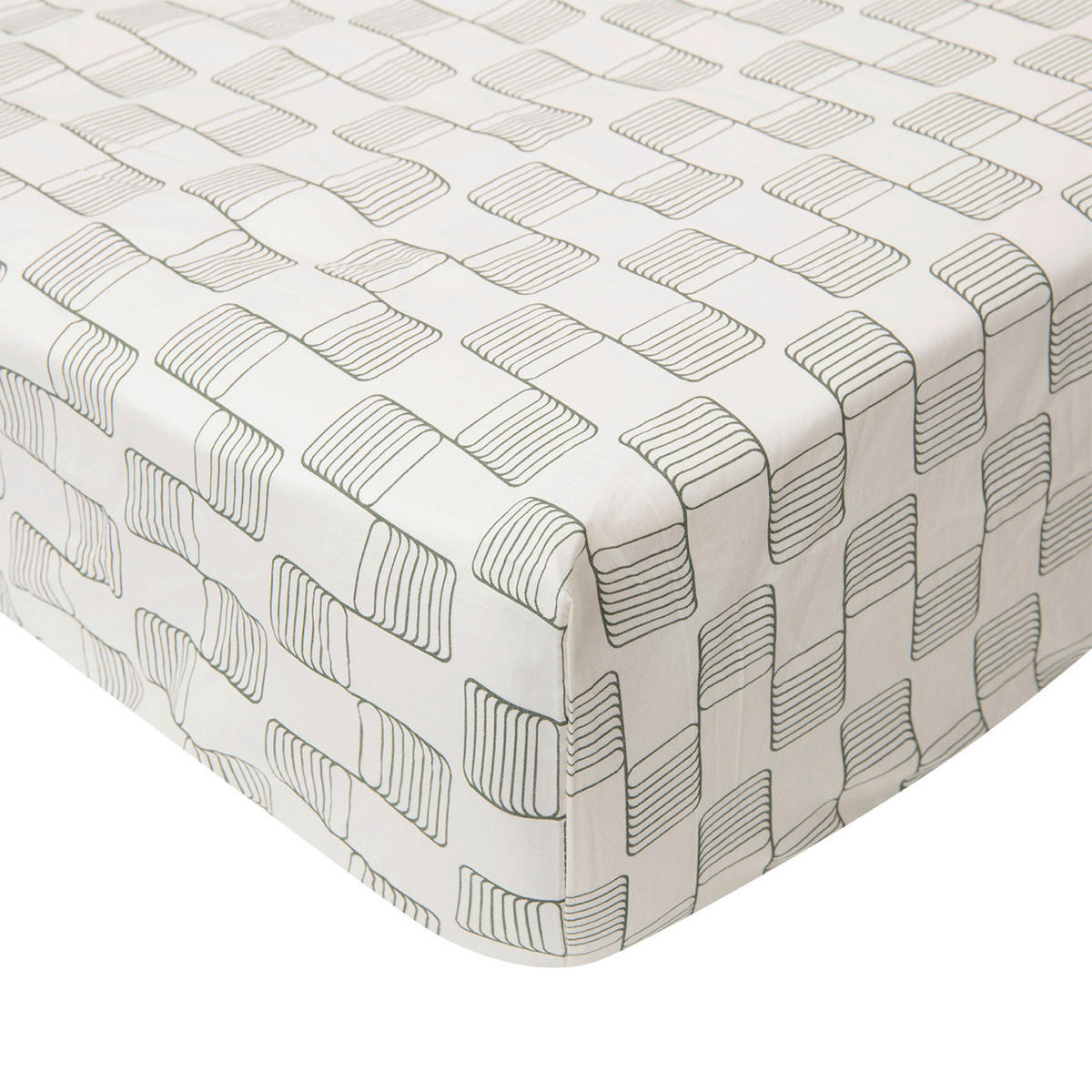 KINDERSPANNBETTTUCH 60/120 cm   - Dunkelgrün/Weiß, Basics, Textil (60/120cm) - Witlof for Kids