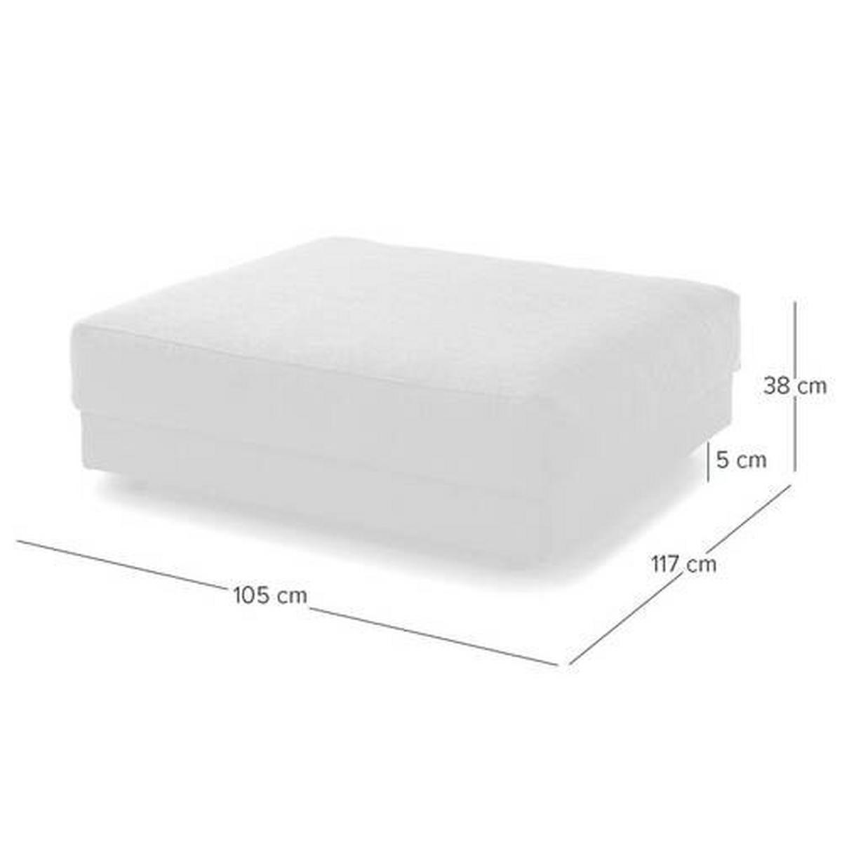 HOCKER in Textil Grau  - Schwarz/Grau, Design, Kunststoff/Textil (105/38/117cm) - home24
