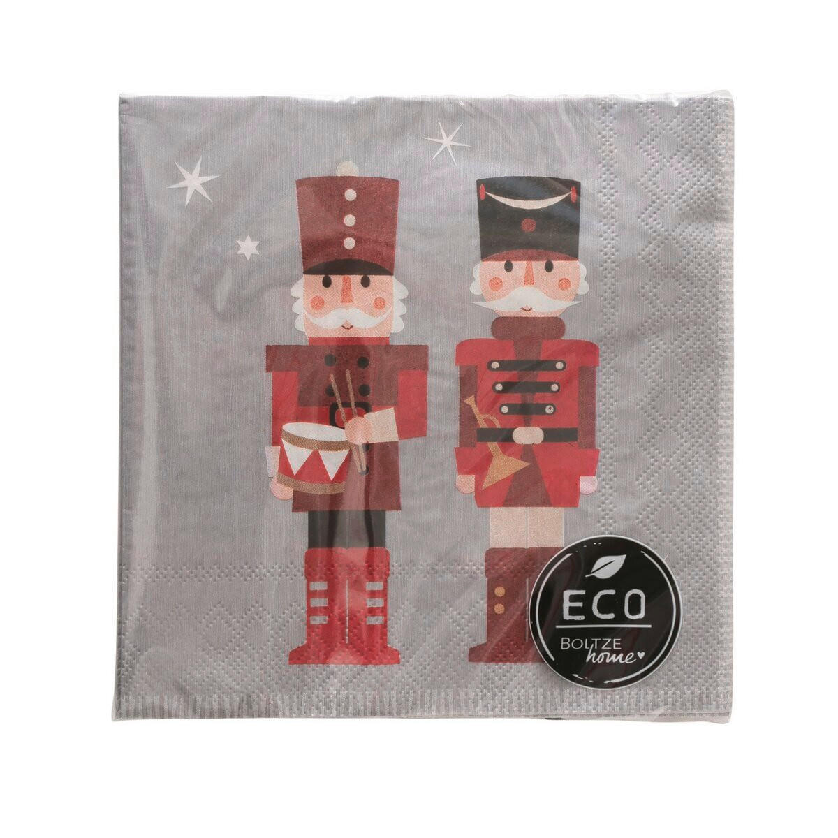 SERVIETTE   17/17/3 cm  - Rot/Braun, Basics, Papier (17/17/3cm)