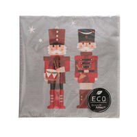 SERVIETTE   17/17/3 cm  - Rot/Braun, Basics, Papier (17/17/3cm)